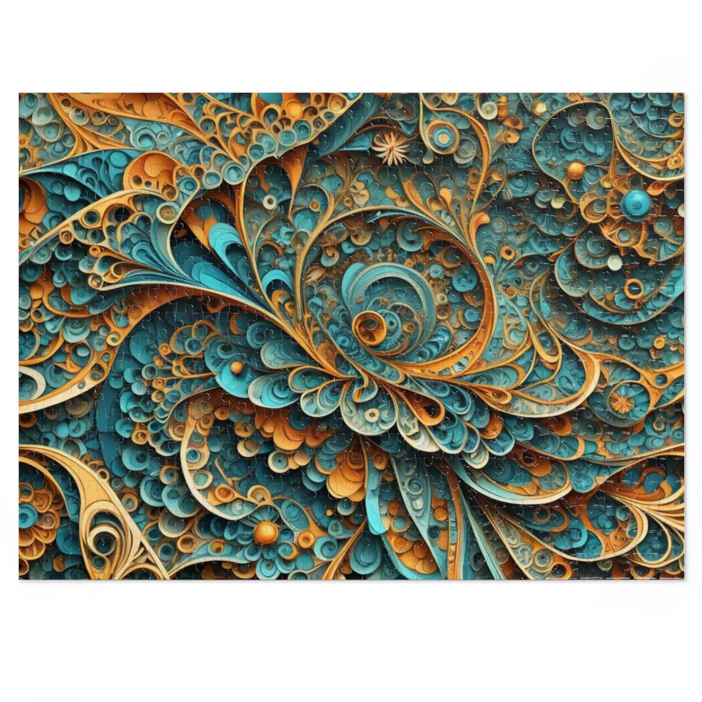 Fractal Wave Jigsaw Puzzle with Tin, upto  2000 pieces