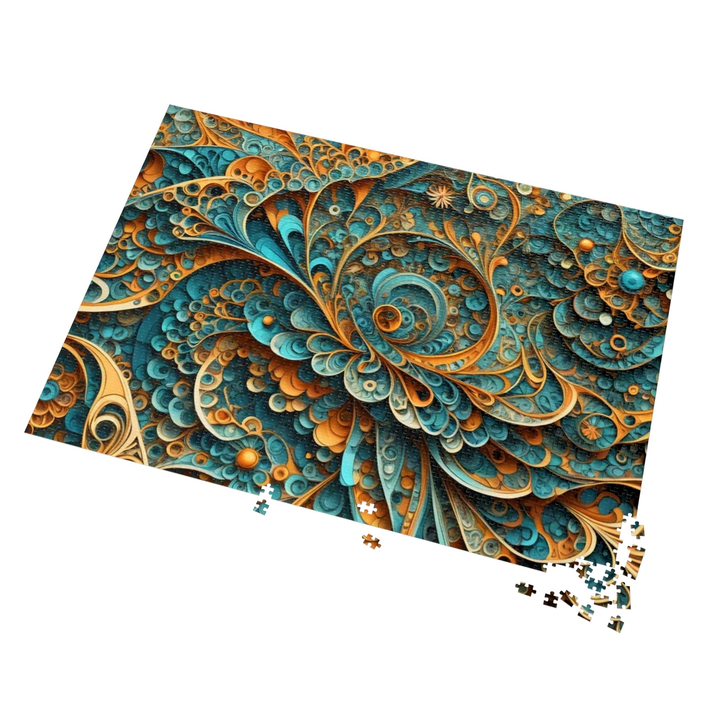 Fractal Wave Jigsaw Puzzle with Tin, upto  2000 pieces