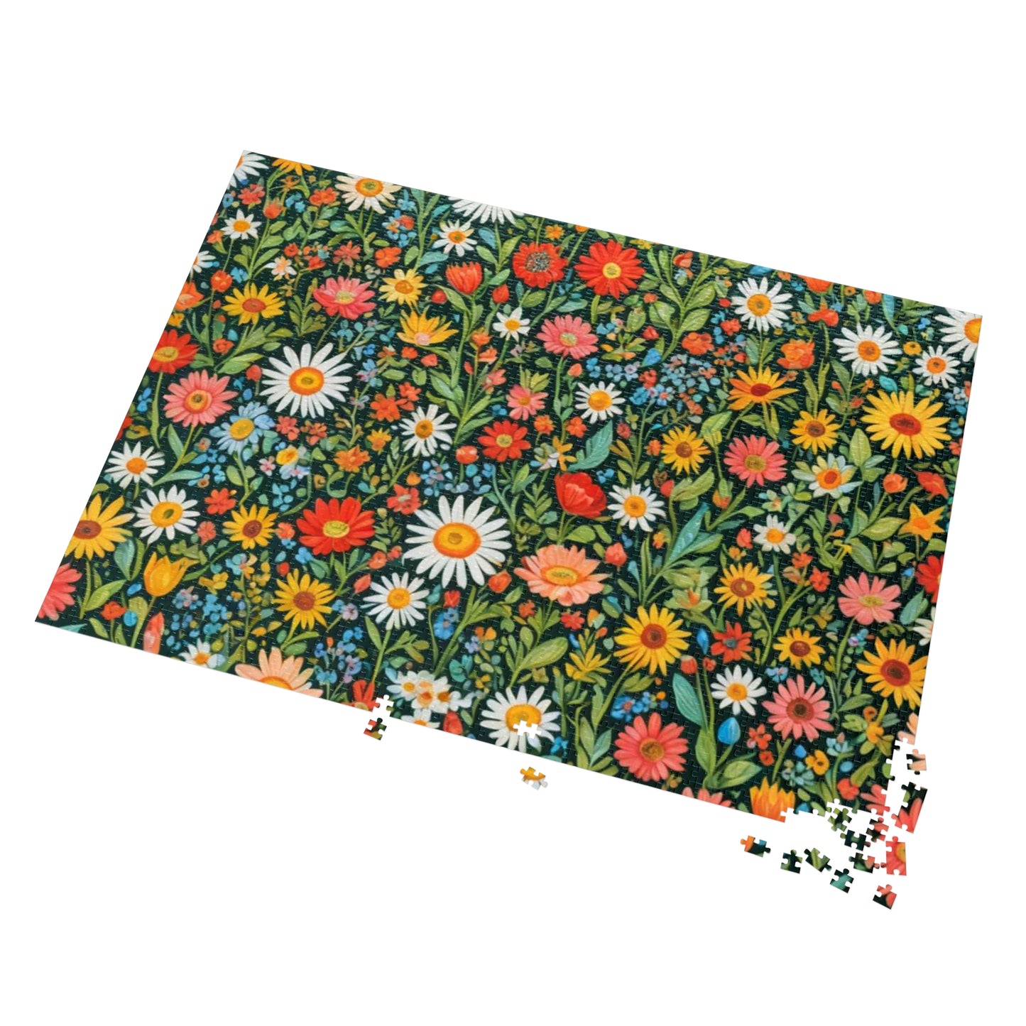 Funky Flowers Jigsaw Puzzle with Tin 30-2000 pieces