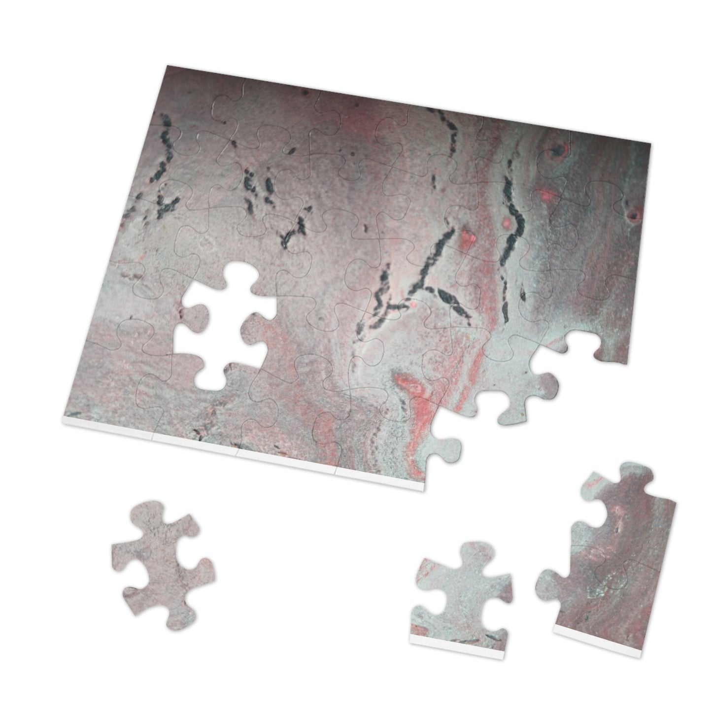 Abstract Pink & Grey Jigsaw Puzzle with Tin, 6 variants upto 2000 pieces.