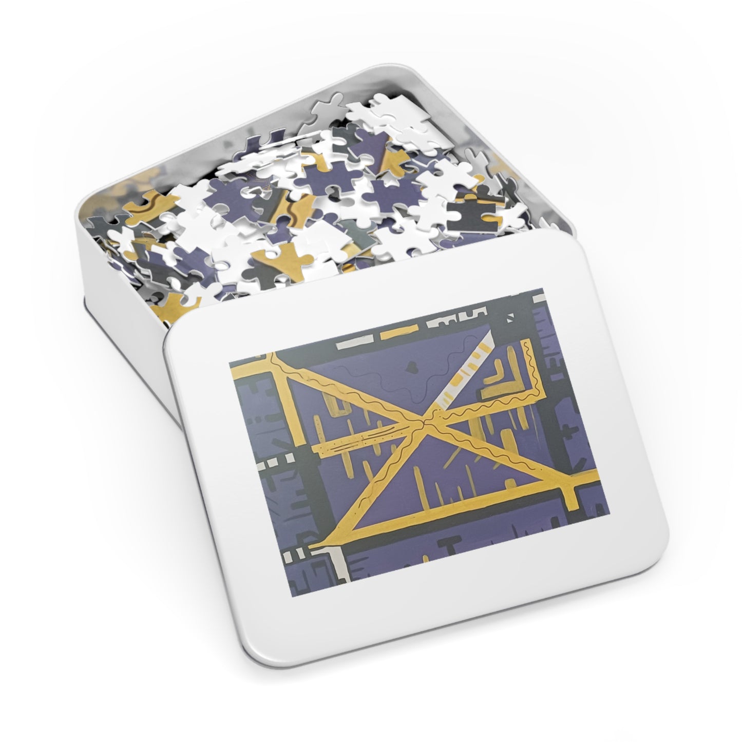 Purple Heart Jigsaw Puzzle with Tin.