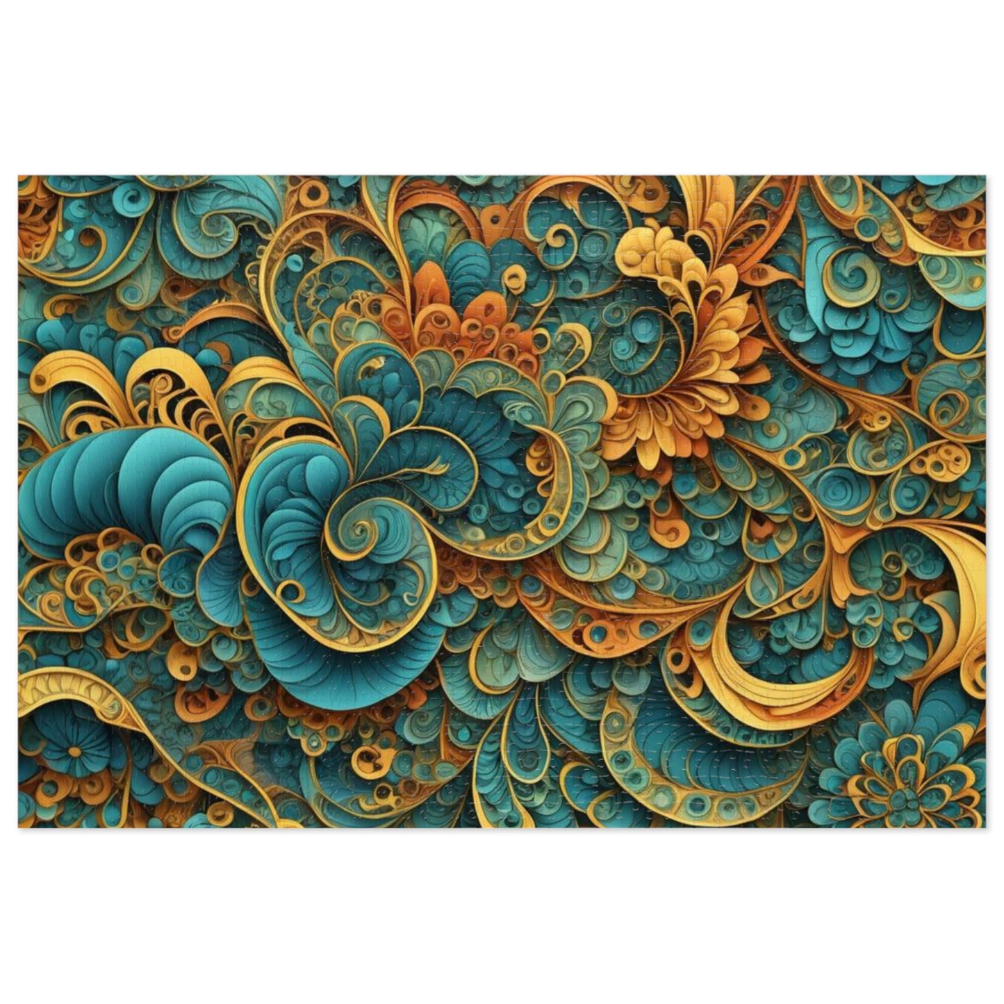 Vibrant Swirl 30 - 2000 piece Jigsaw Puzzle with Tin