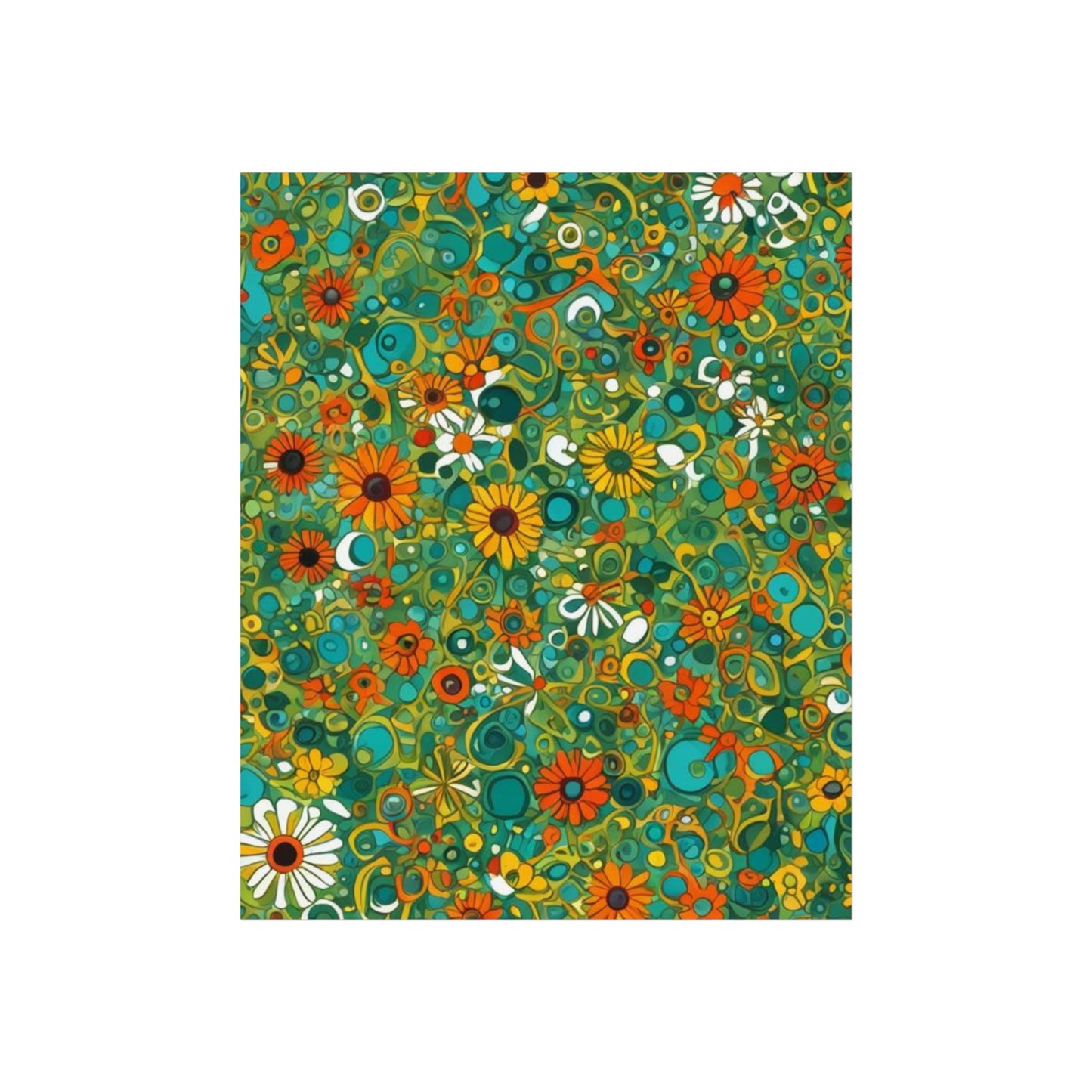 Vibrant Floral Glicée Poster. Various sizes.