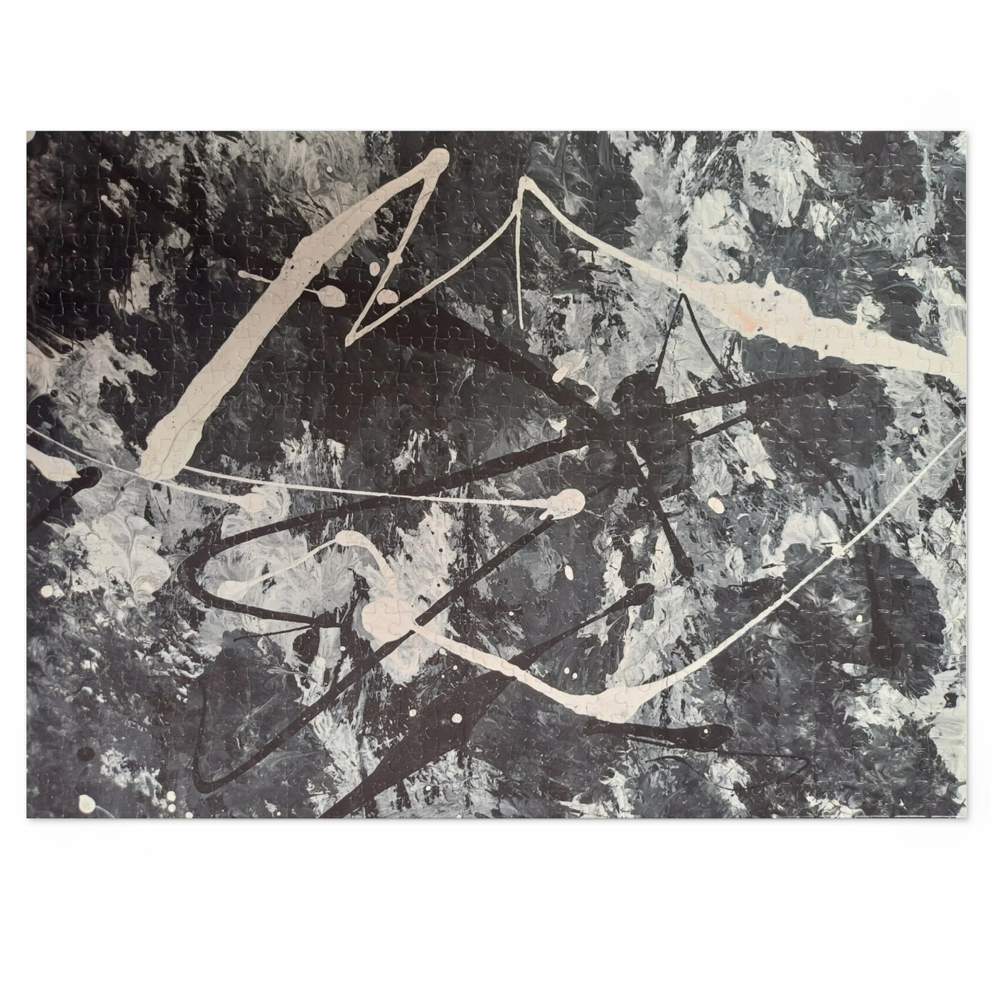 Abstract Black & White Jigsaw Puzzle with Tin - Upto 2000 pieces