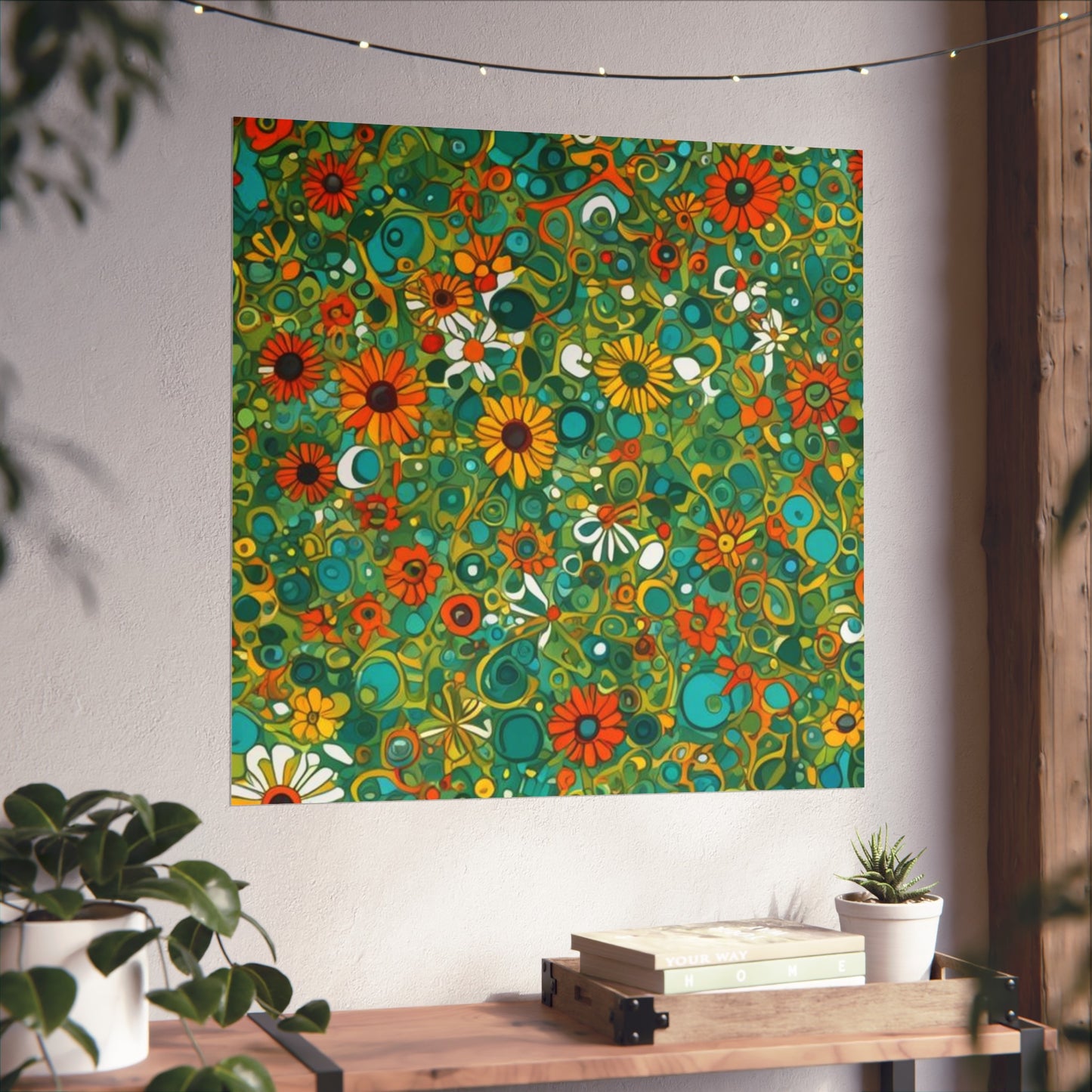 Vibrant Floral Glicée Poster. Various sizes.