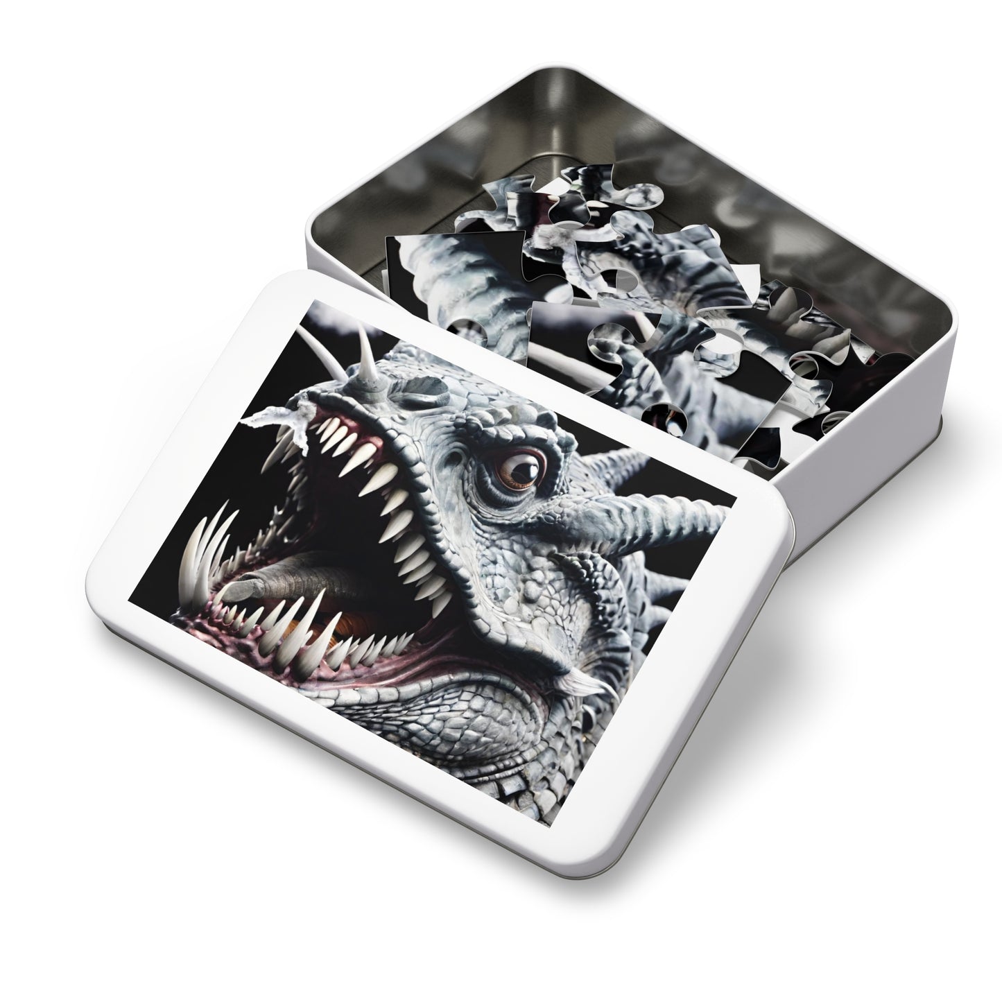 Smiling Dragon Jigsaw Puzzle with Tin 30-2000 pieces.