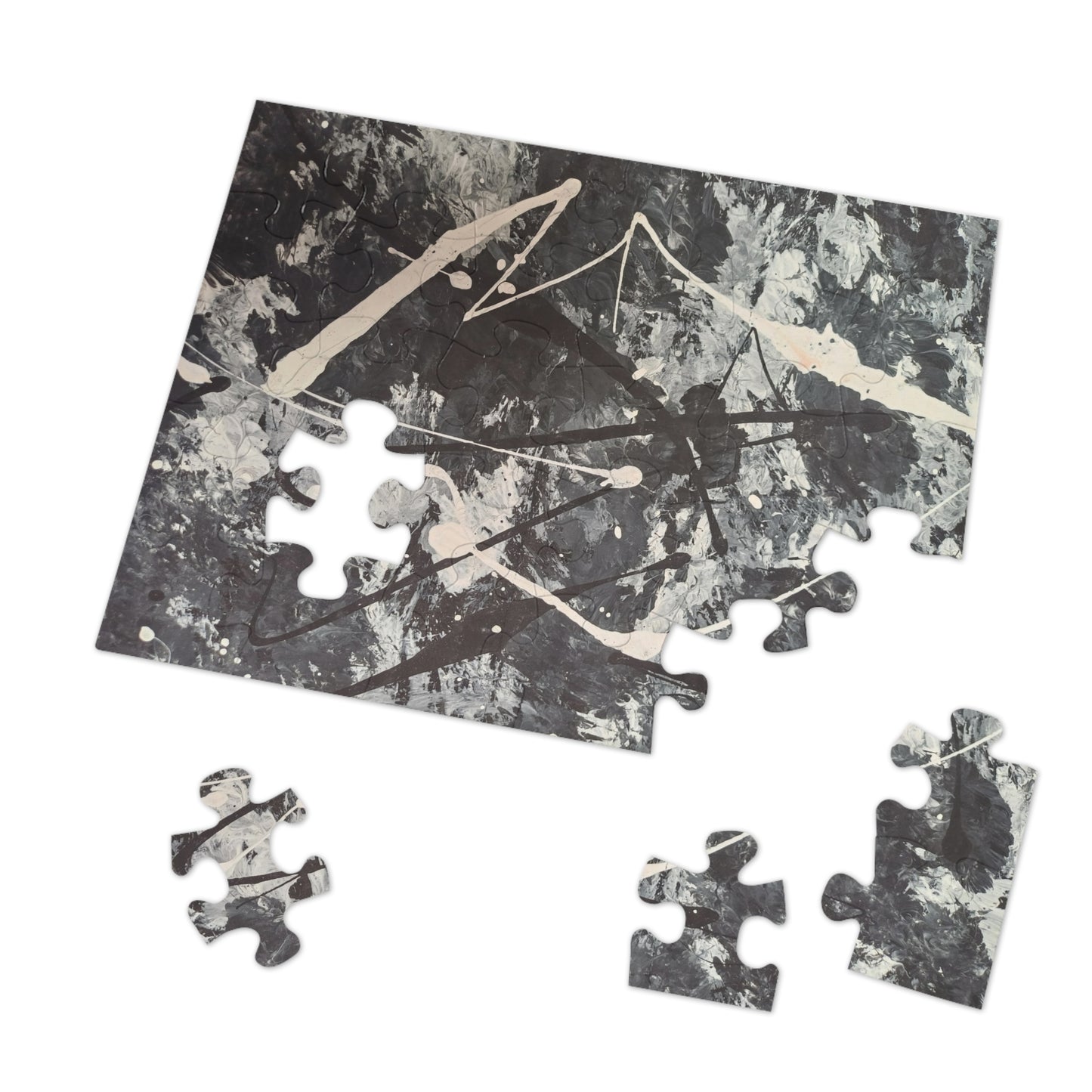 Abstract Black & White Jigsaw Puzzle with Tin - Upto 2000 pieces