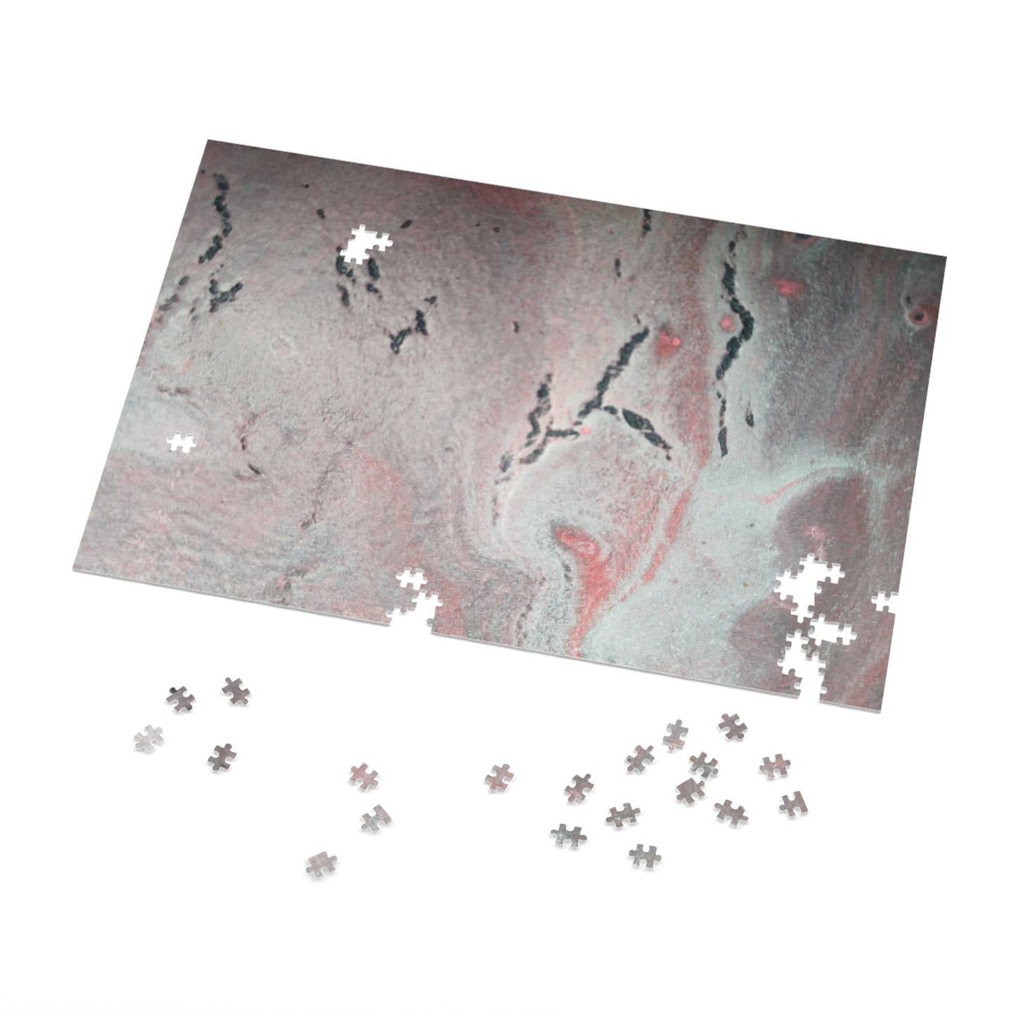 Abstract Pink & Grey Jigsaw Puzzle with Tin, 6 variants upto 2000 pieces.