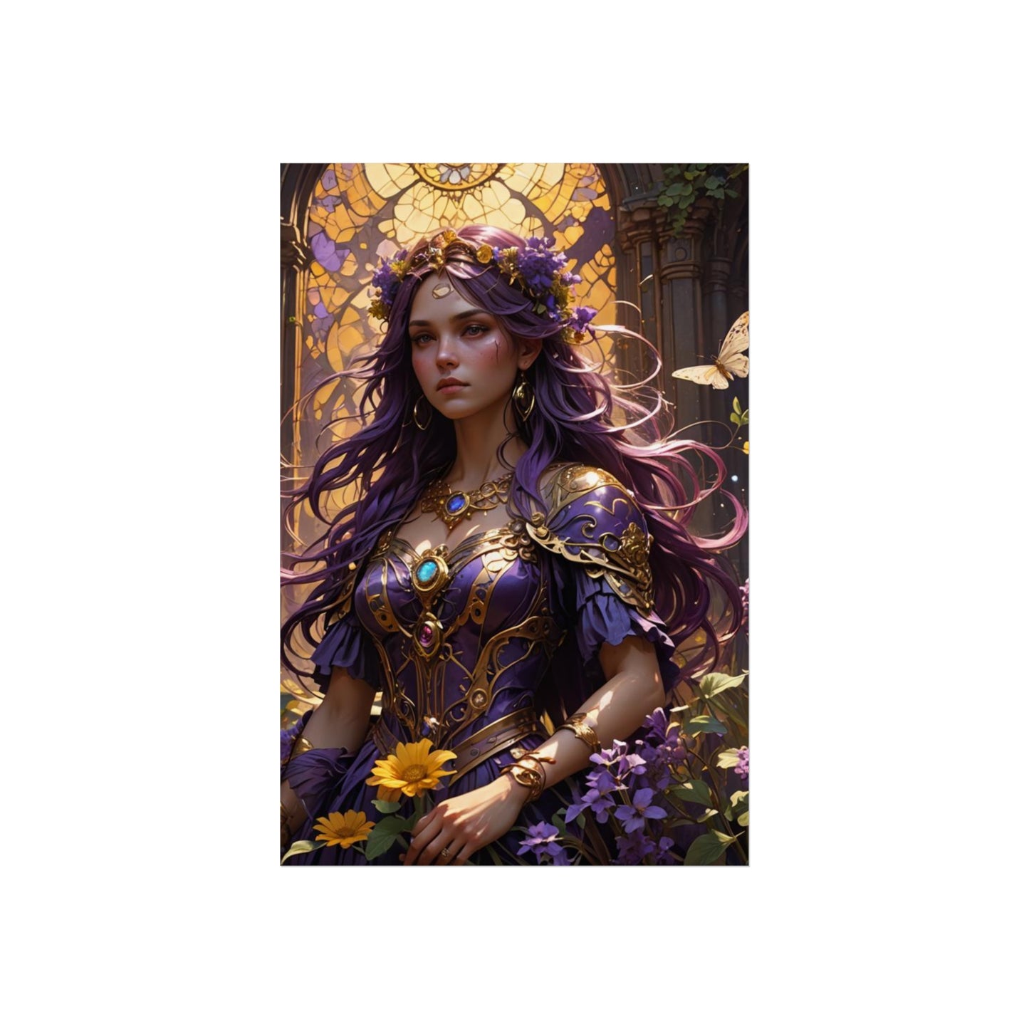 Fantasy Purple Lady Fine Art Poster