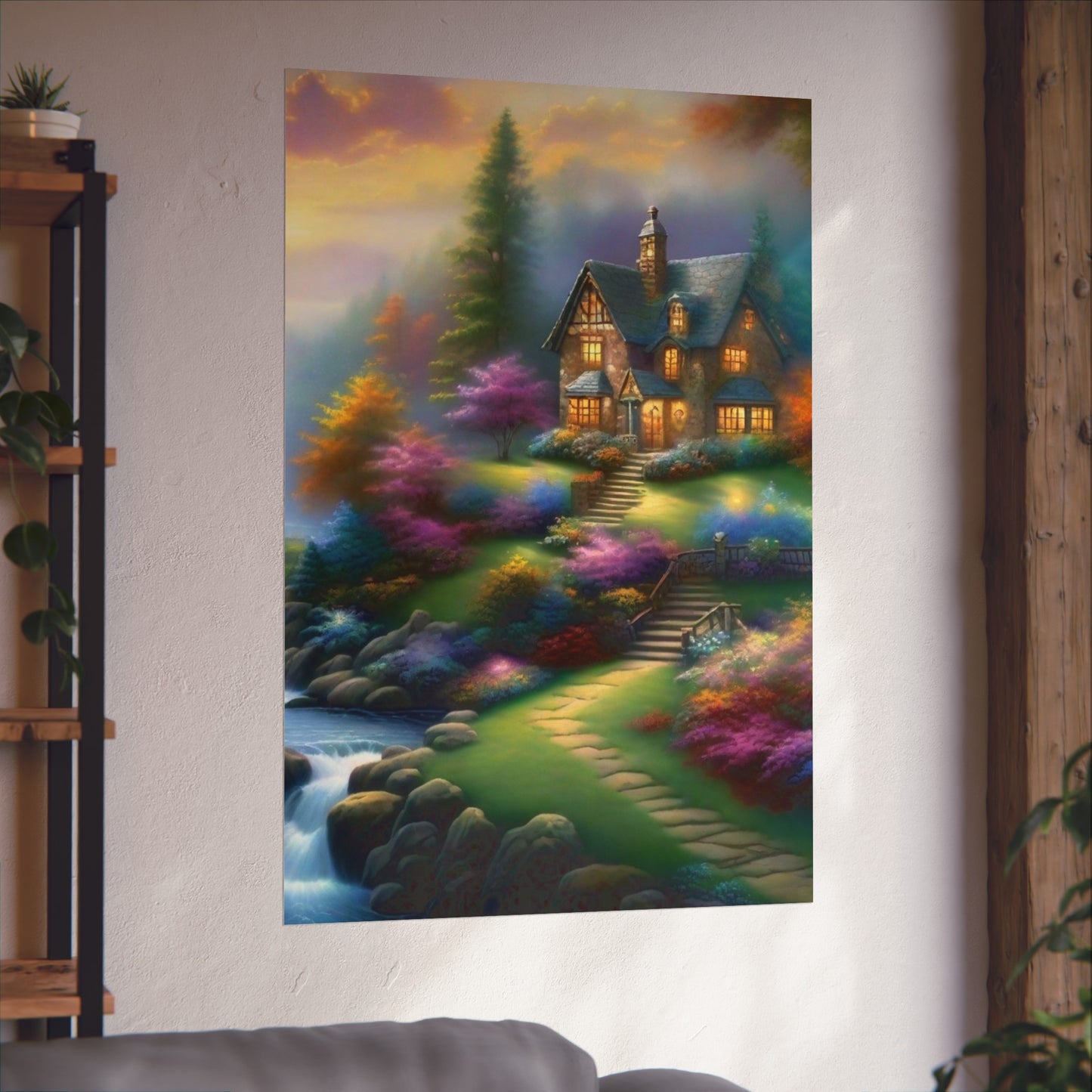 Cozy Rustic Cabin Glicée Poster