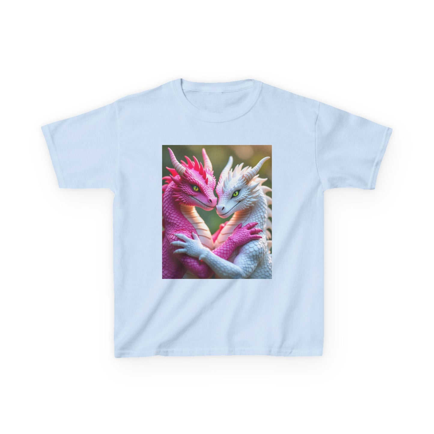 Pink & White Dragons. Fantasy kids T-shirts Kids.