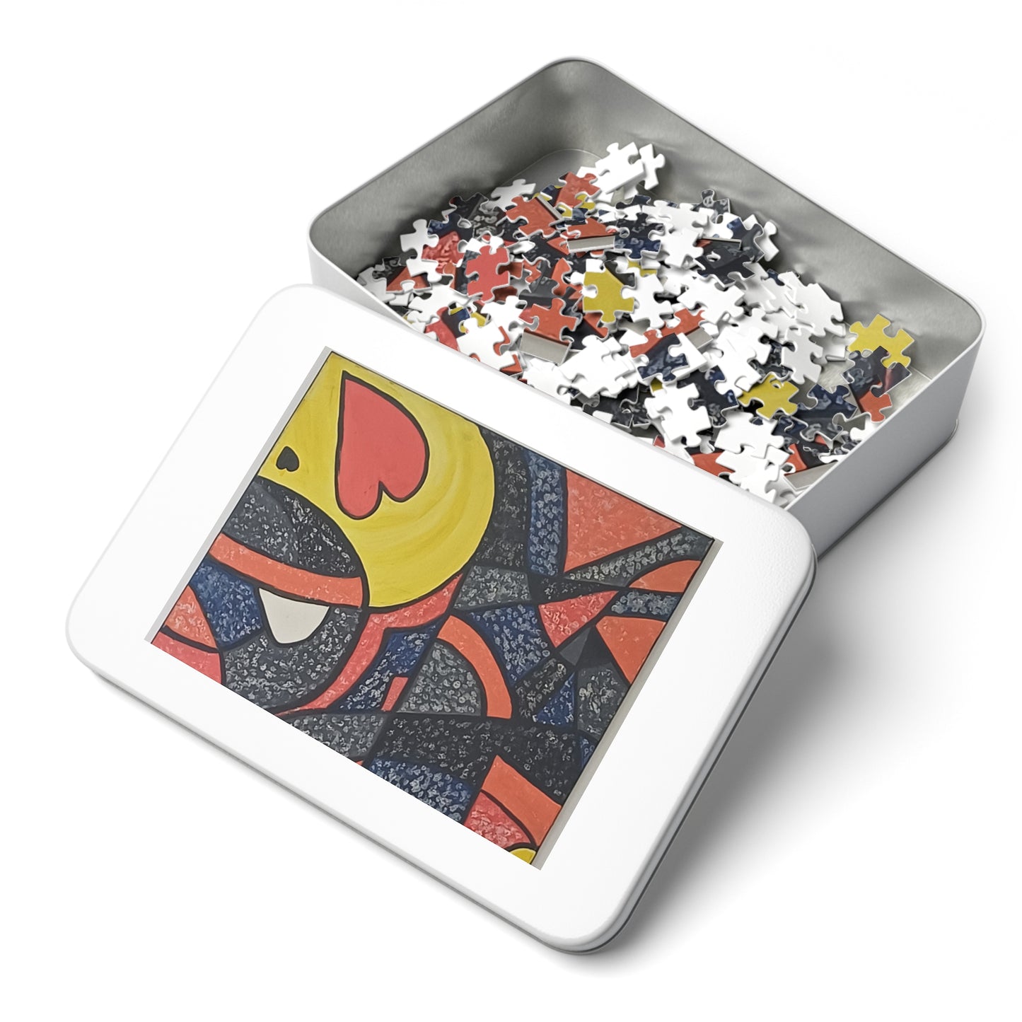 2 HEARTS  30 - 2000 pieces Abstract Puzzle in Tin.