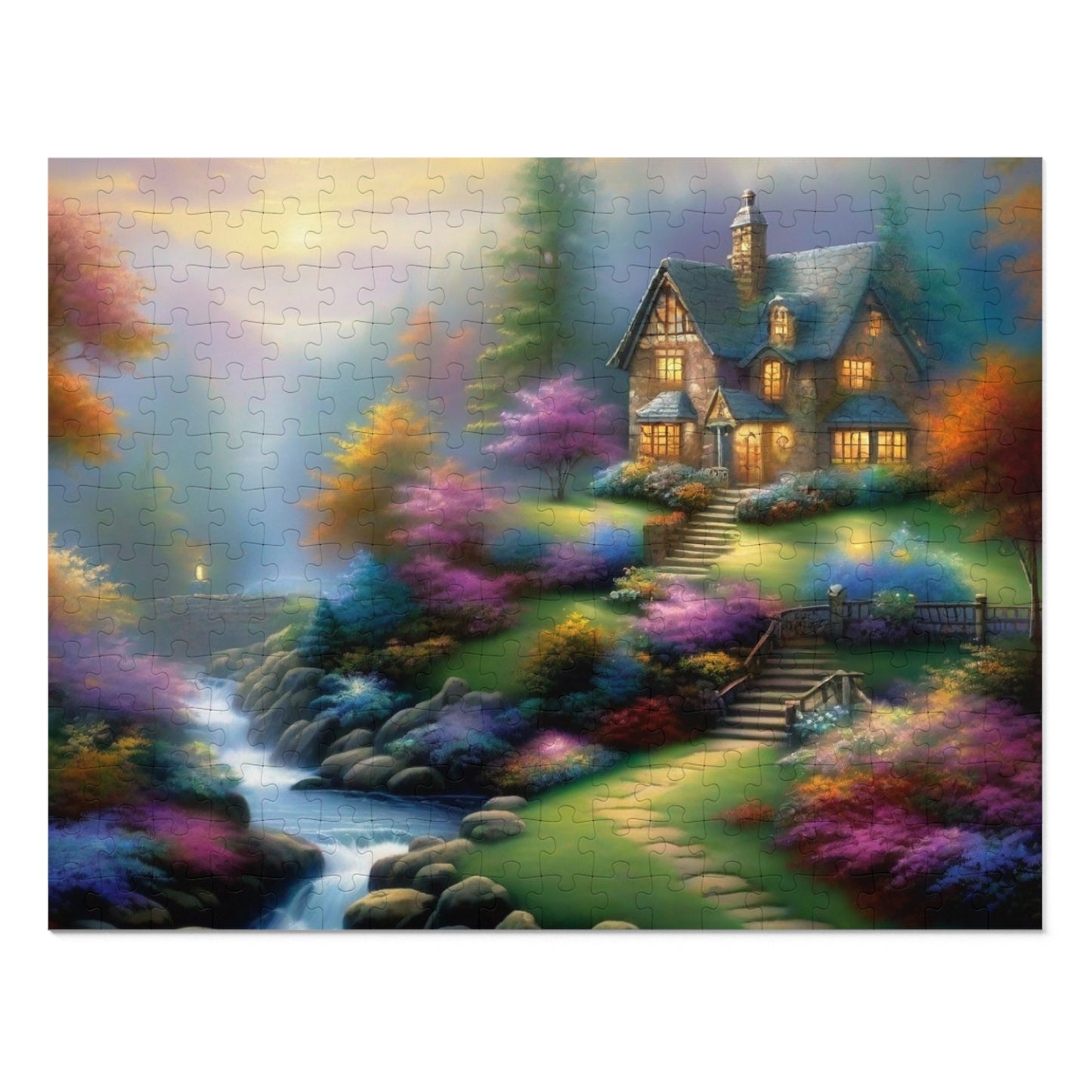 Cozy Rustic cabin puzzle with Tin