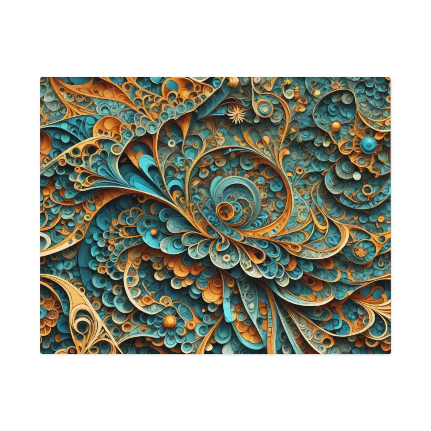 Fractal Wave Jigsaw Puzzle with Tin, upto  2000 pieces